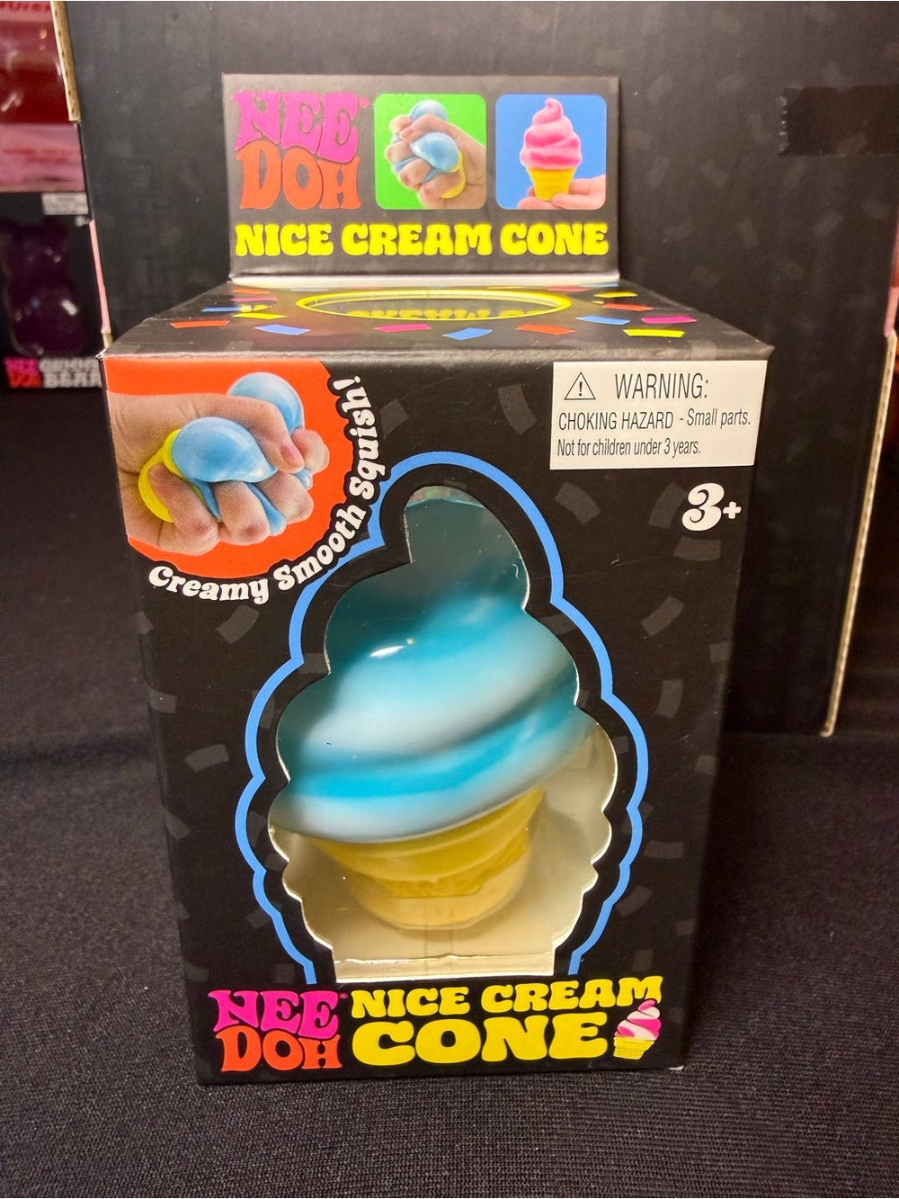 NeeDoh Nice Cream Cone Kids Toy - Blue & Yellow